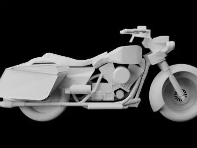 Simple Motorcycle Free 3D model