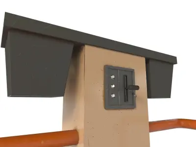 Game-Ready Hydraulic Lift with 4K-PBR Texture Set Low-poly 3D model