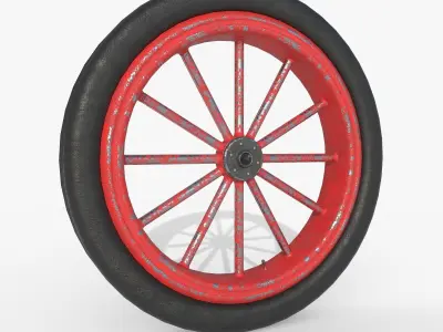 Spoke wheel 1910-1920 3D model