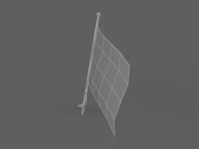 Flag of Kuwait 3D model