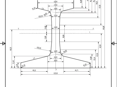 British Standard-EN13674  46E1 train 3D model