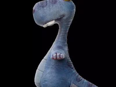 Cute cartoon dinosaur 3D model