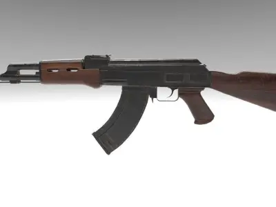 3D AK47 ak - rifle Low-poly 3D model