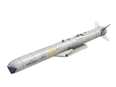 AGM-84H-K SLAMER Air-to-Ground missile 3D model