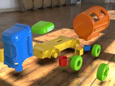 3D print Ready toy Mixer truck 3D model