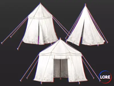 Medieval Collection Common Tents 3D Model Pack