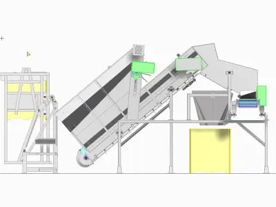 Bin tipper for food instustry 3D model