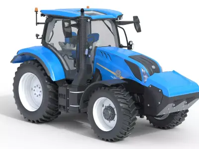 NewHolland Tractor T6 Low-poly 3D model