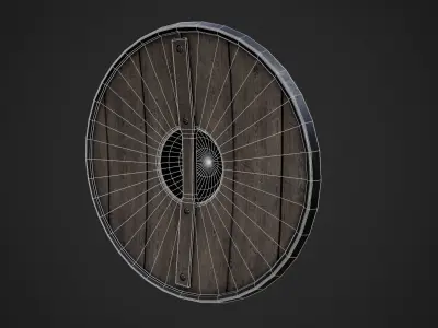 Round Shield 1 Low-poly 3D model