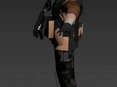 Soldier Free low-poly 3D model