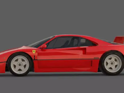 1987 Ferrari F40 3D Model  The Last Great Ferrari 3D model