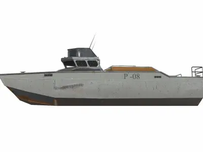 Patrol Boat Low-poly PBR Low-poly 3D model