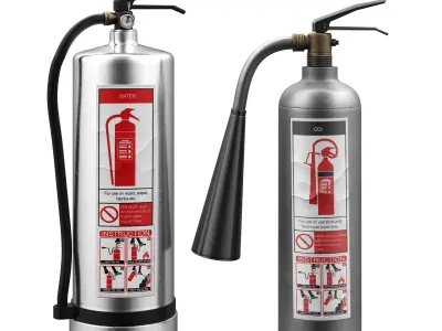 Fire Extinguisher 3D model 7
