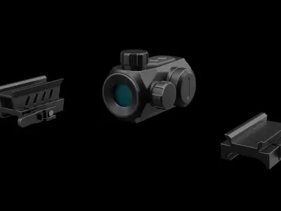 Red dot sight Low-poly 3D model order