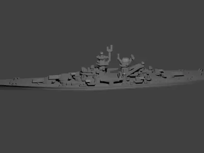 US Alaska Class Cruiser Warship 3D print model