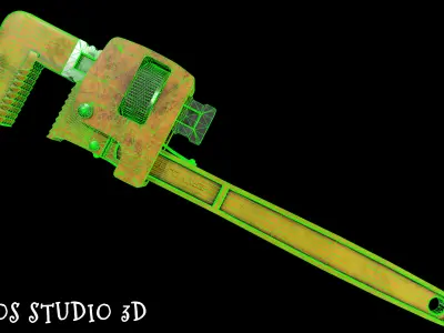 Wrench hammer Low-poly 3D model purchase