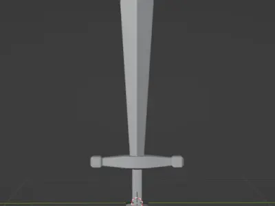 Low Polygon Sword 3D Model Free low-poly 3D model