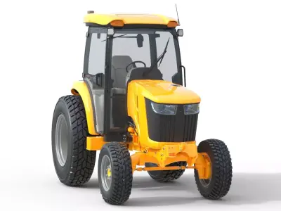 Compact Utility Tractor Low-poly 3D model