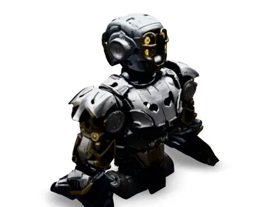 Scifi Robot Warrior Advanced Mech Model Low-poly 3D model