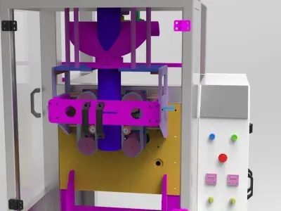 Quantitative packaging machine 3D design model 3D model