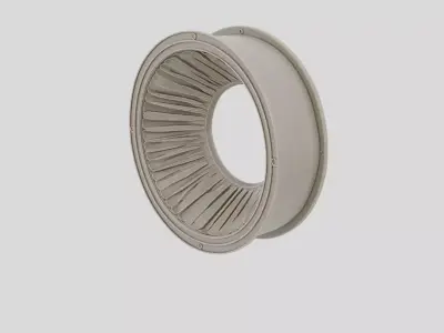 Industrial Factory Ventilation Duct Segment for 3D print 3D model
