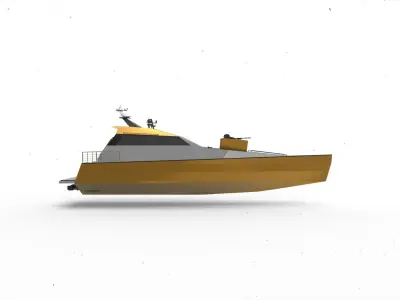 Fast Patrol Millitary Boat  3D model