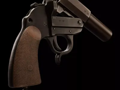 Kampfpistole Low-poly 3D model