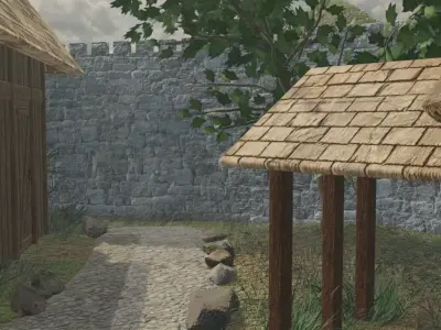 Fortified Village 3D model