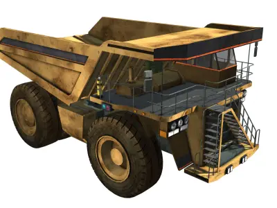 Mining Dump Truck 3D model get