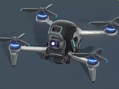 Sci-fi high-performance unmanned aerial vehicle 3D model
