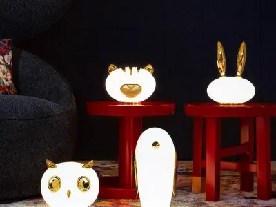 Pet Light Table Lamp 3D Model Set  Low-poly 3D model