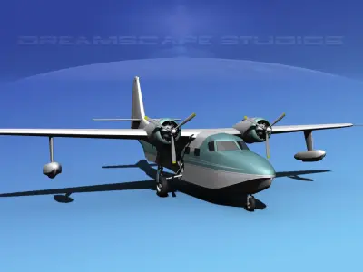 Grumman G-73 Mallard V24 3D model
