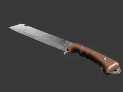 Game and VR-AR Ready Machete Low-poly 3D model