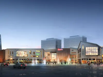 3Dmax fashion city commercial square building 12 3D model