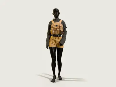 Army Girl 3D model