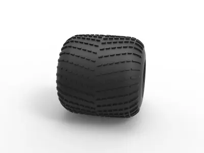 Low pressure tire 8 Scale 1 to 25 3D print model