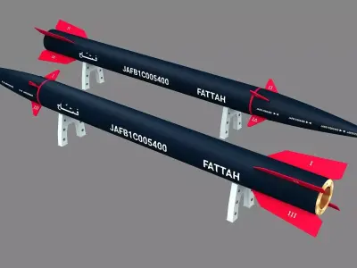 Fattah-01 Hypersonic Missile 3D model