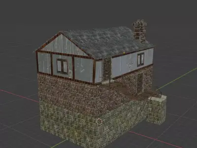 3D Old Pirate House 3D model