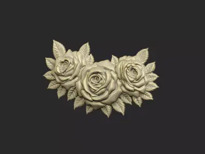 ornate vintage rose Victorian baroque luxury detail design 3D print model purchase