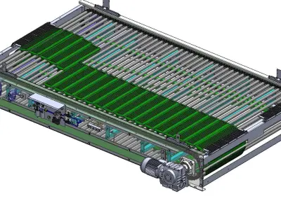 High-Speed Lane Switch Conveyor 3D model