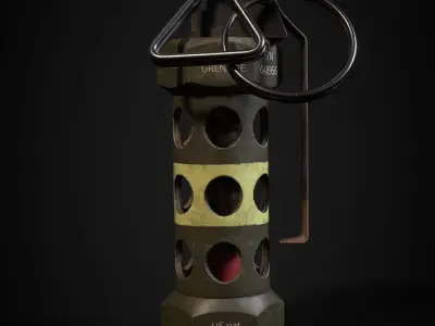 MK2 Grenade and StunGrenade Low-poly 3D model