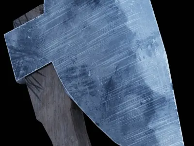 Loaded Axe Low-poly 3D model