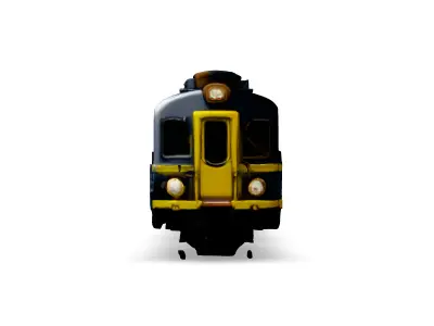Stylish Electric Train Model 3D Low-poly 3D model