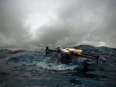 Animated Camera Quadcopter Drone 3D model