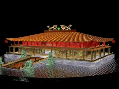 Chinese  Beijing ancient building  3D model
