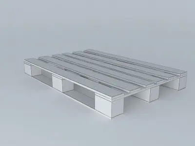Europalia wooden pallet Free 3D model
