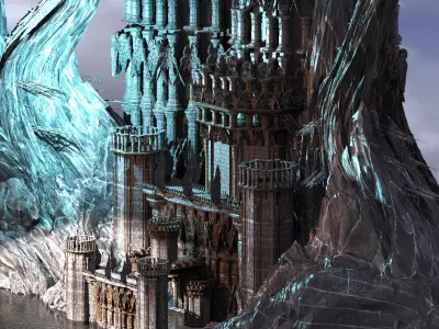Great Cliffs Dark ages Kit bash 2 3D model