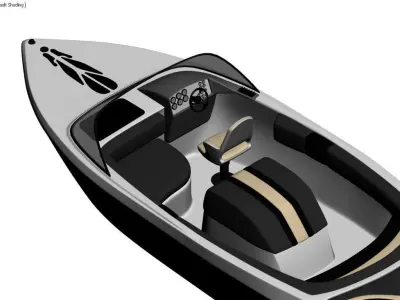 small canoe 3D model  3D model