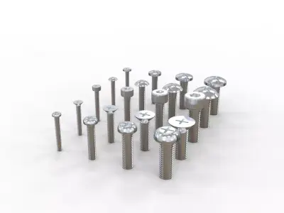 screws M2-M5 3D print model