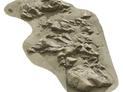  Large Cluster Beach Rock Model 
